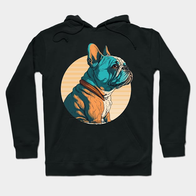 French Bulldog Vivid Colors Hoodie by GAMAS Threads